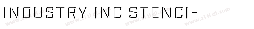 industry inc stenci字体转换
